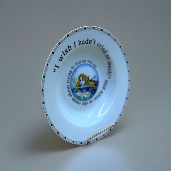Vintage Alice In Wonderland Bowl By Churchill England, Nurseryware Collectible - Picture 3 of 8